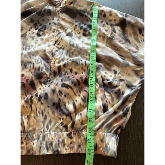 St. John Leopard/Animal Print Lightweight  Jacket With Pockets Size P - Picture 7 of 7